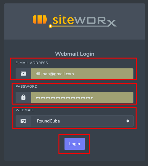 Log In To Webmail From SiteWorx - Knowledge Base